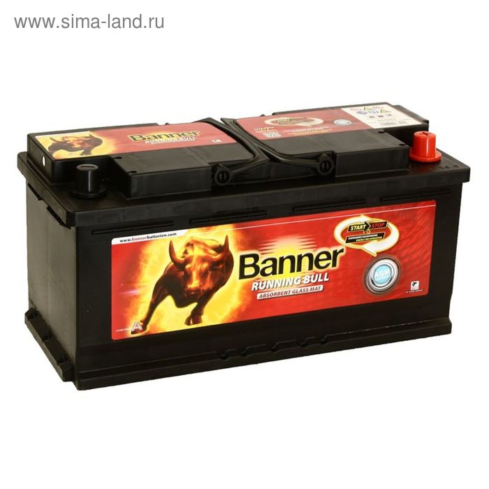 Автомобильный аккумулятор Banner 105 Ач, обратная полярность Running Bull 605 01 - Фото 1