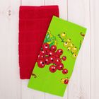 Набор кухонных полотенец 2 шт 30х60, цвет МИКС - Фото 1