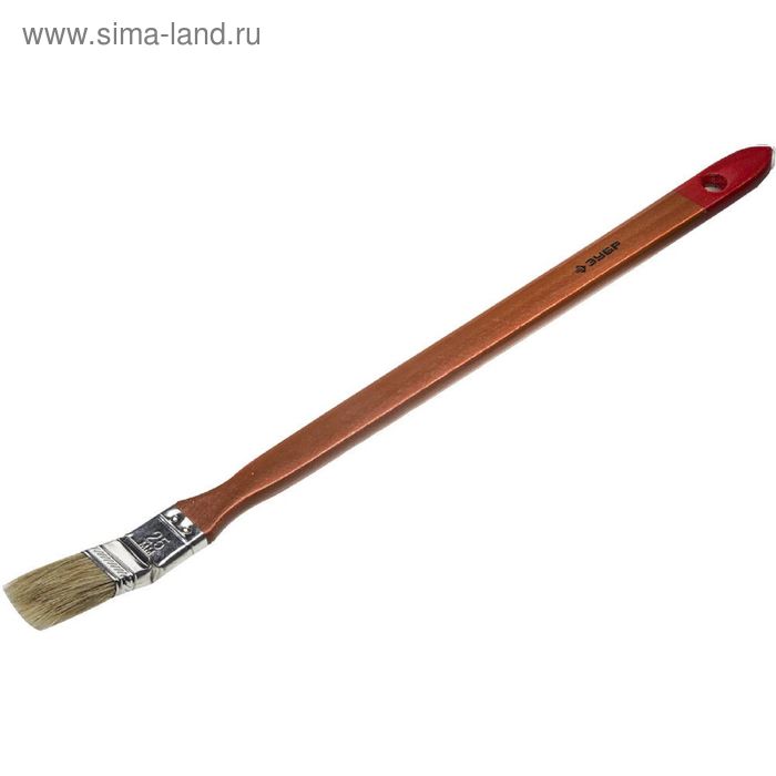 Кисть радиаторная "ЗУБР", 25 мм, ручка дерево, натуральная щетина - Фото 1