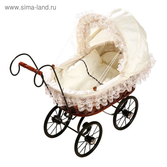 Коляска-люлька small foot 8755. Doll Pram коляска. Коляска игрушечная плетеная. Плетеная коляска для куклы.