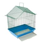 Клетка для птиц малая, крыша-домик , 35 х 28 х 43 см, микс цветов - Фото 2