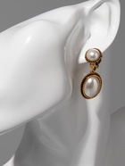 Клипсы для ушей QF «Круг с овалом», с сеттингом, цвет чернёное золото - Фото 9