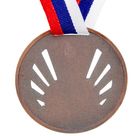 Медаль под нанесение 040 диам 7 см., триколор. Цвет бронз. С лентой - Фото 2