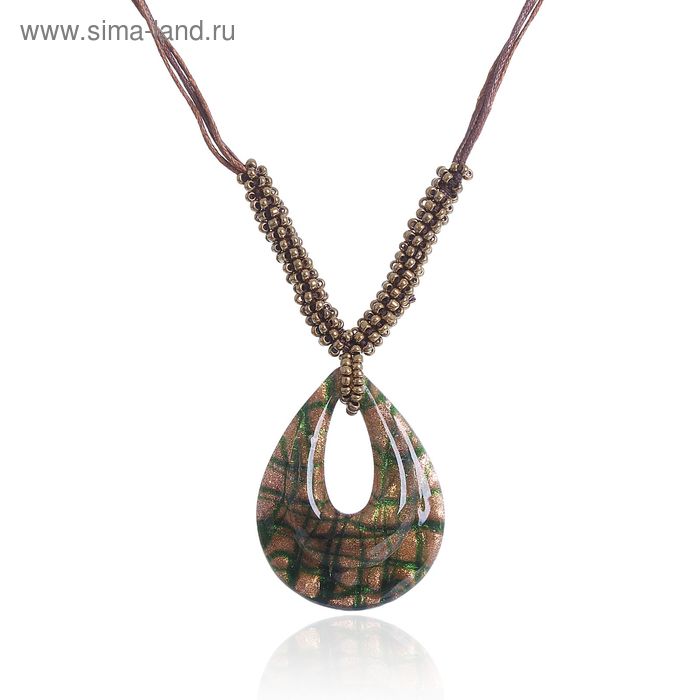 Кулон «Муранское стекло» капля, цвет МИКС, 45 см - Фото 1