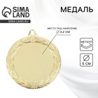 Медаль под нанесение золото 044, d=5 см, без ленты - Фото 1