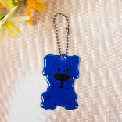 Светоотражающий элемент «Собака», 6 × 3,5 см , цвет синий