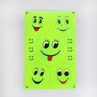 Светоотражающие наклейки «Смайлики», d=7.5/5.5/2 см, 11 шт. на листе, жёлтые - Фото 4