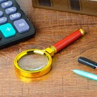 Лупа классическая в золотой оправе 6х, d=6 см - Фото 2