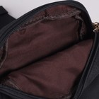 Сумка женская на клапане, 1 отдел, наружный карман, длинный ремень, цвет чёрный - Фото 5
