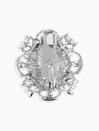 Брошь «Овал» царский, цвет белый в серебре - Фото 2