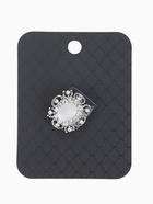 Брошь «Овал» царский, цвет белый в серебре - Фото 4