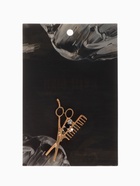 Брошь «Парикмахер», белая в золоте - Фото 5