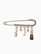 Булавка «Классика», нотки, 5.5 см, бело-чёрная в золоте - Фото 2