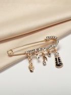 Булавка «Классика», нотки, 5.5 см, бело-чёрная в золоте - Фото 5