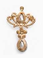 Брошь «Императрица» с подвеской, сине-белая в золоте - Фото 2