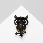 Брошь «Сова», цветная в чёрном металле - Фото 3