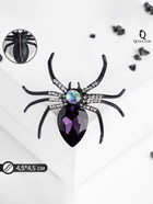 Брошь «Паук», цвет чёрно-фиолетовый - Фото 5