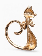 Брошь «Кошечка» загадочная, цвет чёрно-белый в золоте - Фото 2