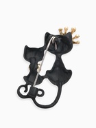 Брошь «Кошечки» принц и принцесса, цвет чёрный в золоте - Фото 2