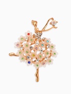 Брошь «Балерина» женственность, цветная в золоте - Фото 1