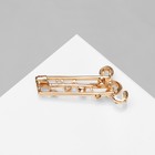 Брошь «Ноты», цвет белый в золоте - Фото 3