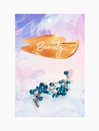 Брошь «Цветы. Ветвь яблони», голубая в серебре - Фото 4