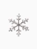Брошь новогодняя «Снежинка», белая в серебре - Фото 3