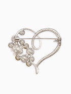 Брошь «Сердце» жемчужное, цвет белый в серебре - Фото 3