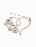 Брошь «Сердце» жемчужное, цвет белый в серебре - Фото 4