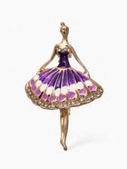 Брошь «Балерина», цвет фиолетовый в золоте - Фото 1