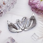 Брошь «Лебеди» пара, цвет голубой в серебре - Фото 2