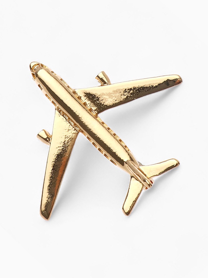 Брошь «Самолёт» цвет золото - Фото 1