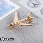 Брошь «Самолёт» цвет золото - Фото 2