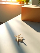 Брошь «Самолёт» цвет золото - Фото 6