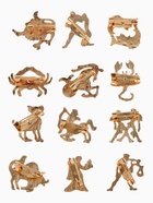 Брошь «Знаки зодиака» ассорти, гороскоп, белая в золоте - Фото 4