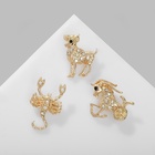 Брошь «Знаки зодиака» ассорти, гороскоп, белая в золоте - Фото 6