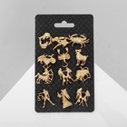 Брошь «Знаки зодиака», ассорти, гороскоп, белая в золоте - Фото 5