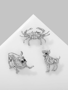 Брошь «Знаки зодиака» ассорти, гороскоп, белая в серебре (комплект 12 шт) - фото 60767040