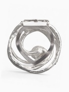 Зажим для платка «Жемчужный завиток», цвет белый в матовом серебре - Фото 2