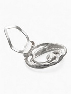 Зажим для платка «Жемчужный завиток», цвет белый в матовом серебре - Фото 5