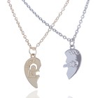 Кулоны «Неразлучники», половинки сердец, ключ и замок, цвет серебристо-золотой, 45см - Фото 5