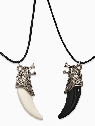 Кулон на шнурке «Клык волка», МИКС, 45 см