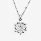 Кулон «Новогодний» снежинка идеальная, цвет белый в серебре, 45 см - Фото 2