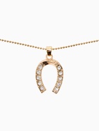 Кулон на цепочке «Подкова», белый в золоте, 45 см - Фото 1