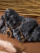 Кулон на цепочке «Подкова», белый в золоте, 45 см 1507340