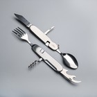 Набор туриста 4в1: нож, вилка, ложка, открывалка микс - фото 8212051