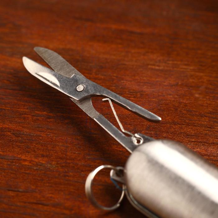 Нож складной "Коми"  3в1, рукоять металлик - фото 1886139913