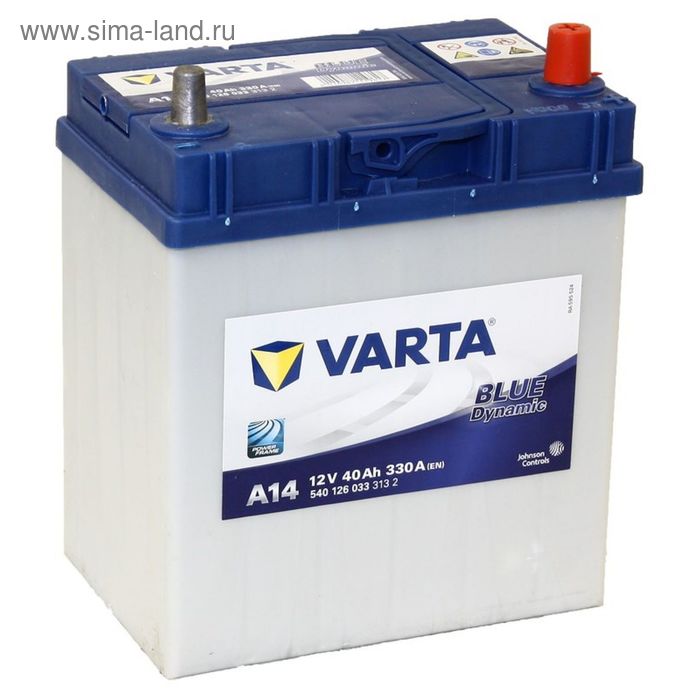 Автомобильный аккумулятор Varta 40 Ач, обратная полярность т/кл Blue Dynamic 540 126 033 - Фото 1