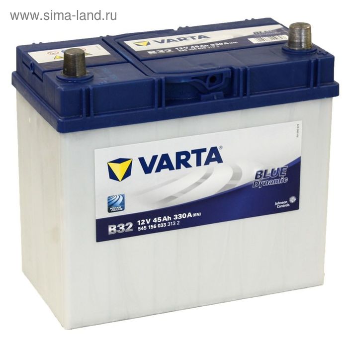 Автомобильный аккумулятор Varta 45 Ач, обратная полярность Blue Dynamic 545 156 033 - Фото 1