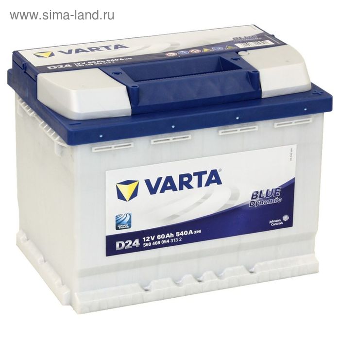 Автомобильный аккумулятор Varta 60 Ач, обратная полярность Blue Dynamic 560 408 054 - Фото 1